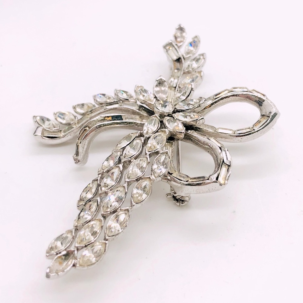 Vintage Signed Albion Rhinestone Brooch RARE